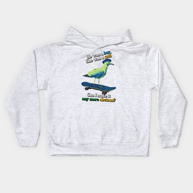 SK8R BOI Meme Design Kids Hoodie by Trendsdk